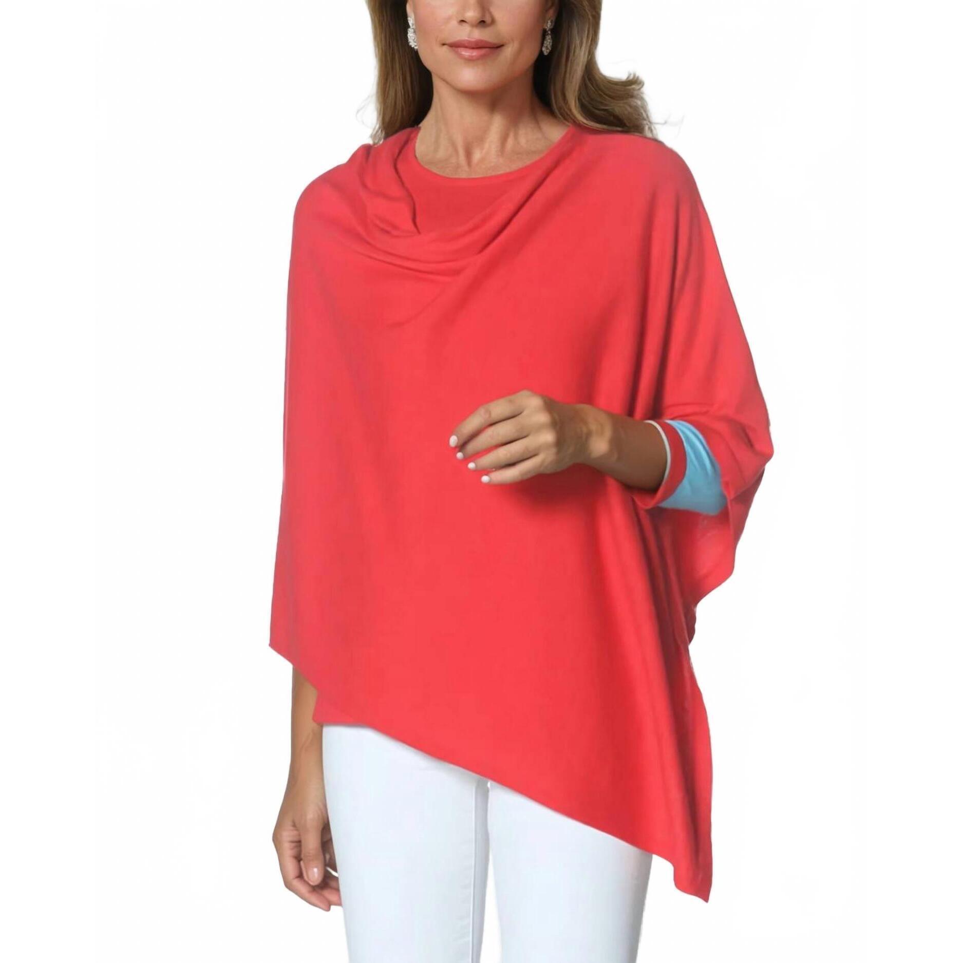 New J'envie/Eli The Calella Cape Top In Poppy